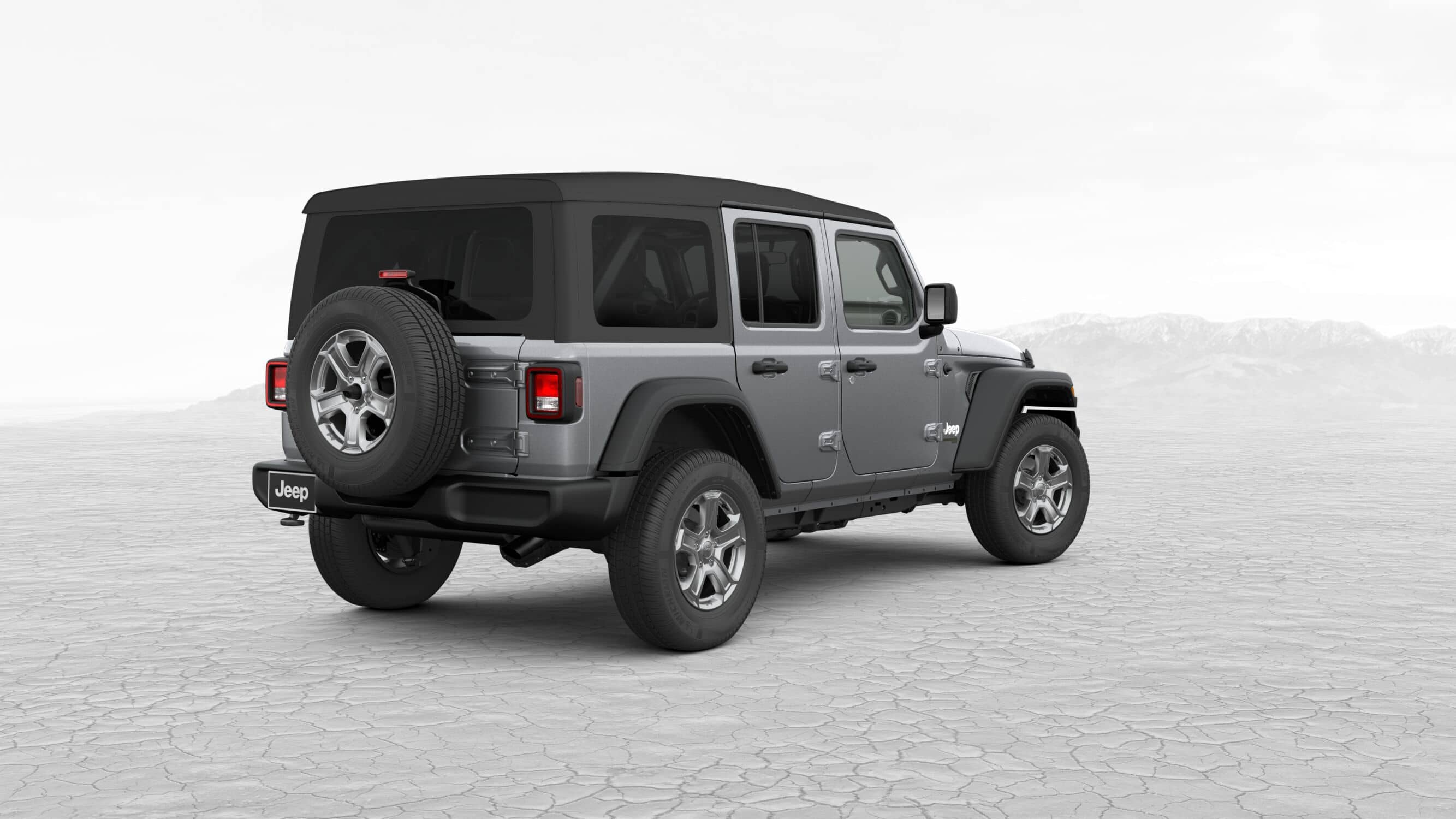 2019 Jeep Wrangler Unlimited Sport S Silver Exterior Rear Picture